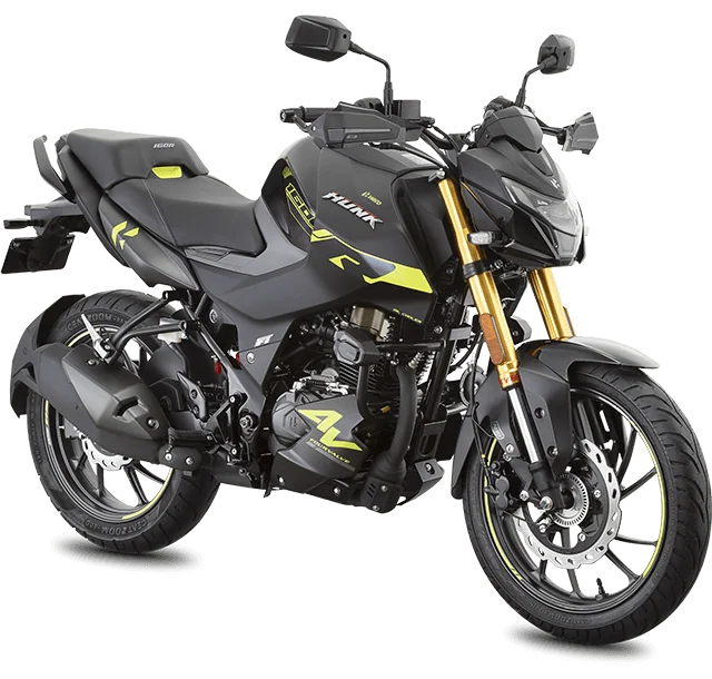 Hero Hunk 160R 4V color Negro lima
